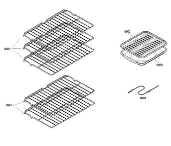 Shelfs Diagram and Parts List for HBL5650UC 01 Bosch Wall Oven