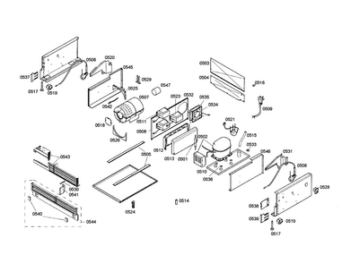 Compressor/condenser Diagram and Parts List for T24IR70CSS-01  Thermador Refrigerator