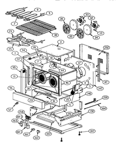 Section 5 Diagram and Parts List for GCR36-4GL  Thermador Range