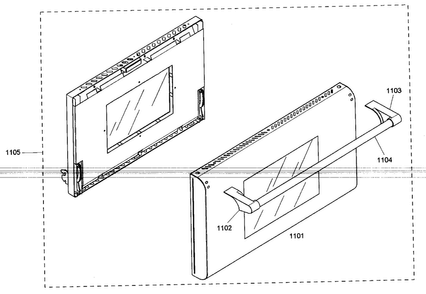 Large Door Diagram and Parts List for PRD486EDG01  Thermador Range