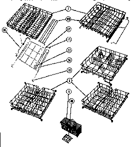 Section 4 Diagram and Parts List for 300  Thermador Dishwasher