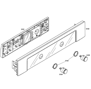 Control Panel Diagram and Parts List for HBL3460UC 03 Bosch Wall Oven