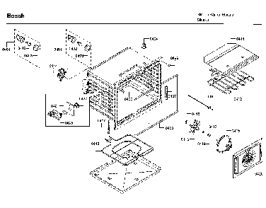 Oven Diagram and Parts List for HIIP055U 01 Bosch Range