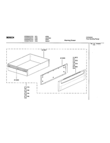 Warming Drawer Diagram and Parts List for HGS245UC 01 Bosch Range