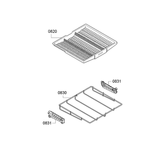 Cutlery Basket Diagram and Parts List for SGX68U55UC 98 Bosch Dishwasher