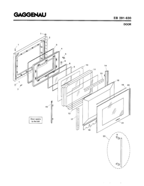 04 - DOOR Diagram and Parts List for EB291-630  Bosch Range