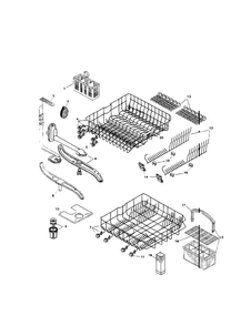 Racks Diagram and Parts List for SHU9925UC 12 Bosch Dishwasher
