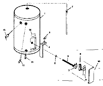 Replacement Parts Diagram and Parts List for 153317070  Kenmore Water Heater