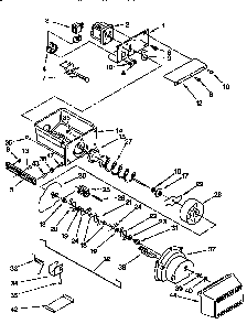 Motor And Ice Container Diagram and Parts List for TSS36QBW00  Thermador Refrigerator