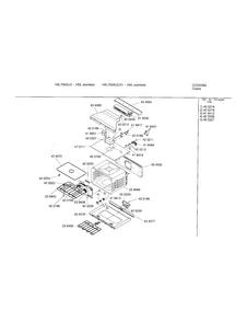 Lower Cavity Diagram and Parts List for HBL755AUC 00 Bosch Wall Oven