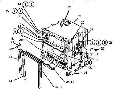 Tank Diagram and Parts List for TD5000S  Thermador Dishwasher