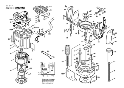 Bosch 1845 (F012184544) Diagram and Parts List for 1845 F012184544 Bosch Router