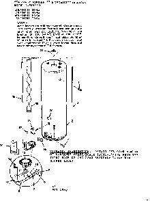 Replacement Parts Diagram and Parts List for 153334741  Kenmore Water Heater