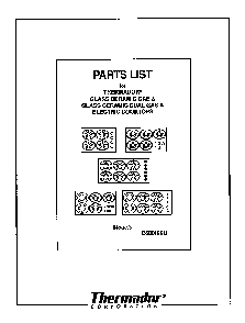 Cover Diagram and Parts List for CGX456U  Thermador Cooktop