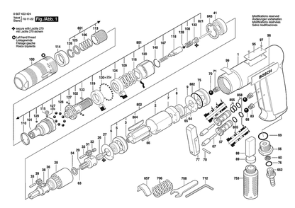 Section 1 Diagram and Parts List for 0607453424  Bosch Screwdriver