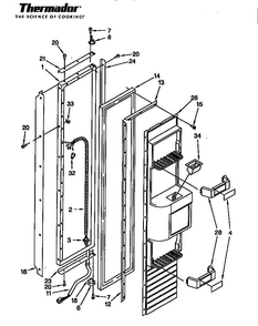 Series 02-04 All Models Diagram and Parts List for TSS42QBW  Thermador Refrigerator