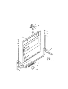 Inner Door Diagram and Parts List for SMU4092UC 14 Bosch Dishwasher