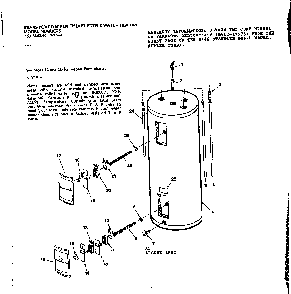 Replacement Parts Diagram and Parts List for 153316340  Kenmore Water Heater