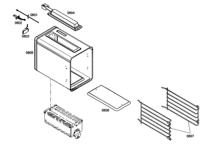 Small Oven 1 Diagram and Parts List for PRG484ECG04  Thermador Range