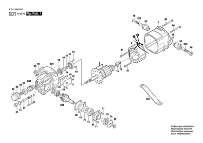 Bosch 5860-78 (F012x8603c) Diagram and Parts List for 5860-78 F012X8603C Bosch Circular Saw