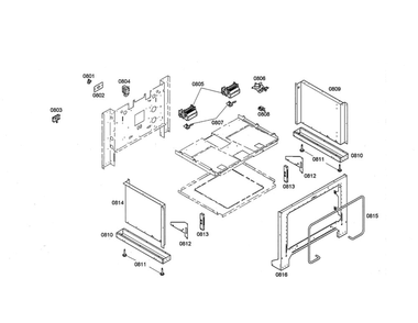 Side Panels/Cooling Fan Diagram and Parts List for PDR364GDZS 06 Thermador Range