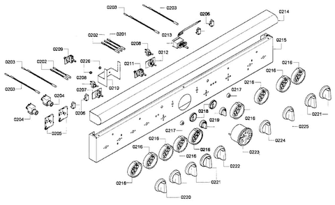 Control Panel Diagram and Parts List for PRG486EDPG 01 Thermador Range