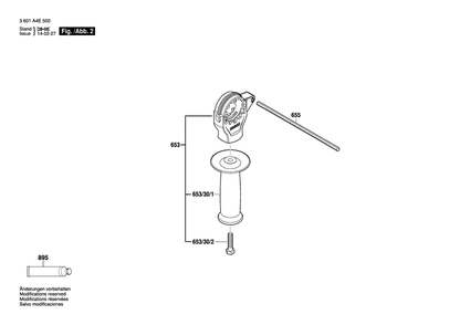 Diagram 2 Diagram and Parts List for GSB16RE 3 601 A4E 570 Bosch Impact Driver