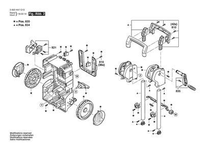 Section 2 Diagram and Parts List for 3600HA7G10  Bosch Miscellaneous