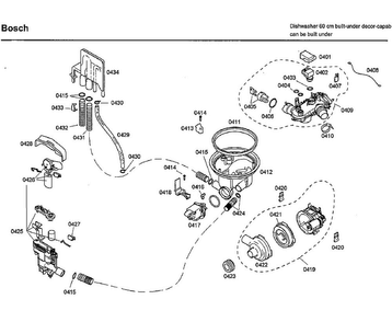 Pump Diagram and Parts List for SHE66C02UC 38 Bosch Dishwasher