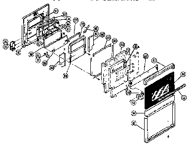 Door Diagram and Parts List for CMT20  Thermador Microwave