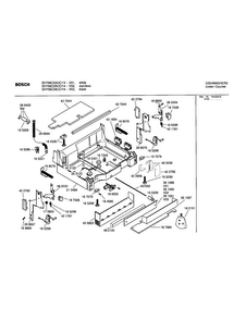 Base Assembly Diagram and Parts List for SHY66C02UC 14 Bosch Dishwasher