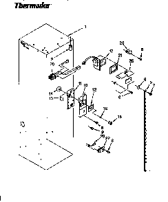 Refrigerator Liner Diagram and Parts List for TSS36DAW-06  Thermador Refrigerator