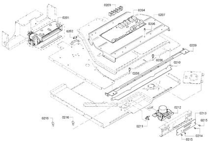 Pcb's Assy Diagram and Parts List for HBL5751UC 01 Bosch Microwave