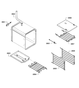 Small Oven Diagram and Parts List for PRD486GDHC 04 Thermador Range