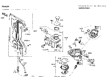 Pump Diagram and Parts List for SHE89PW55N 01 Bosch Dishwasher