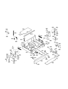Base Diagram and Parts List for SHX46L05UC 18 Bosch Dishwasher