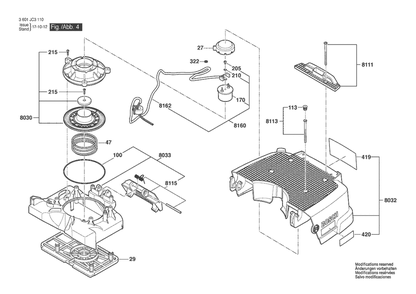 Part Location Diagram of 1600A01A4P Bosch Tool CABLE