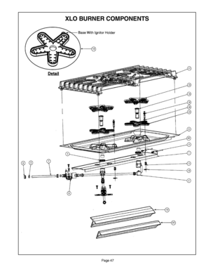 46 - XLO BURNER Diagram and Parts List for PDR484GGZS  Bosch Range