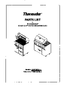 Cover Diagram and Parts List for CGB36RU  Thermador Grill