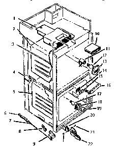 Body Diagram and Parts List for CMT231-01  Thermador Microwave