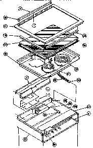 Cooktop Diagram and Parts List for ESC-30  Thermador Range