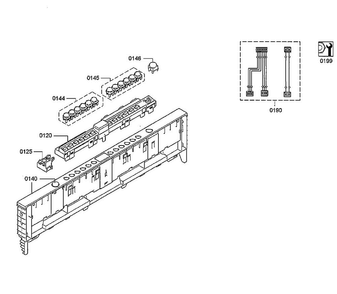 Control Panel Diagram and Parts List for SGV68U53UC B3 Bosch Dishwasher