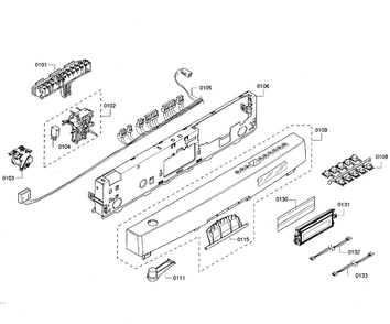 Control Panel Diagram and Parts List for SHE68R52UC 63 Bosch Dishwasher