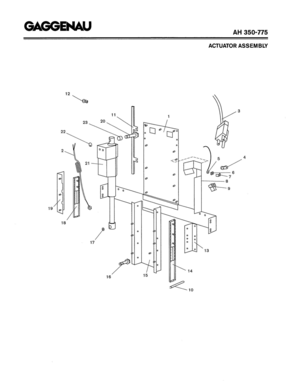 04 - ACTUATOR ASSEMBLY Diagram and Parts List for AH350-775  Bosch Range Hood