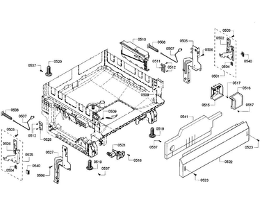 Part Location Diagram of 00633970 Bosch Dishwasher Water Inlet Valve