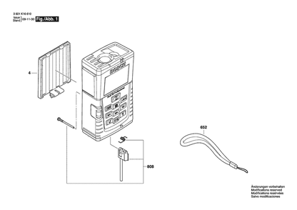 Part Location Diagram of 1609203X48 Bosch Tool PARTS SET