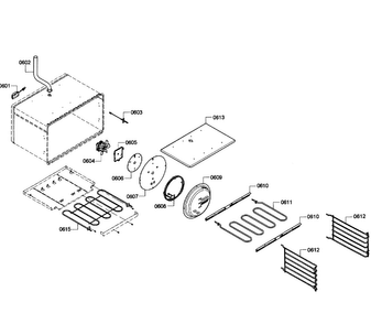 Oven Assy Diagram and Parts List for PRD366GHU 11 Thermador Range
