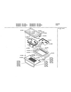 Door Diagram and Parts List for HBL446AUC 01 Bosch Wall Oven