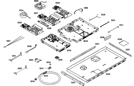 Cabinet Assy Diagram and Parts List for CIT365GB-02  Thermador Cooktop