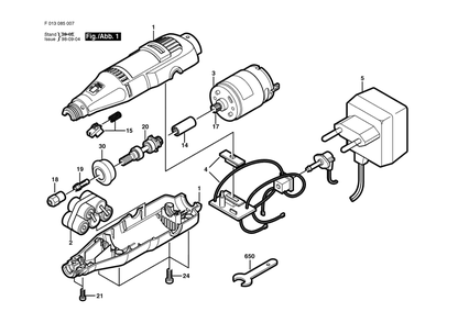 Diagram Diagram and Parts List for 850 F 013 085 007 Bosch Multi-Tool